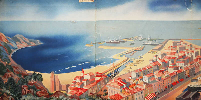 [Панорама берега / Худож. А. Экстер, текст Мари Колмон]. Panorama de la Cote. На фр. языке [Париж], 1938.